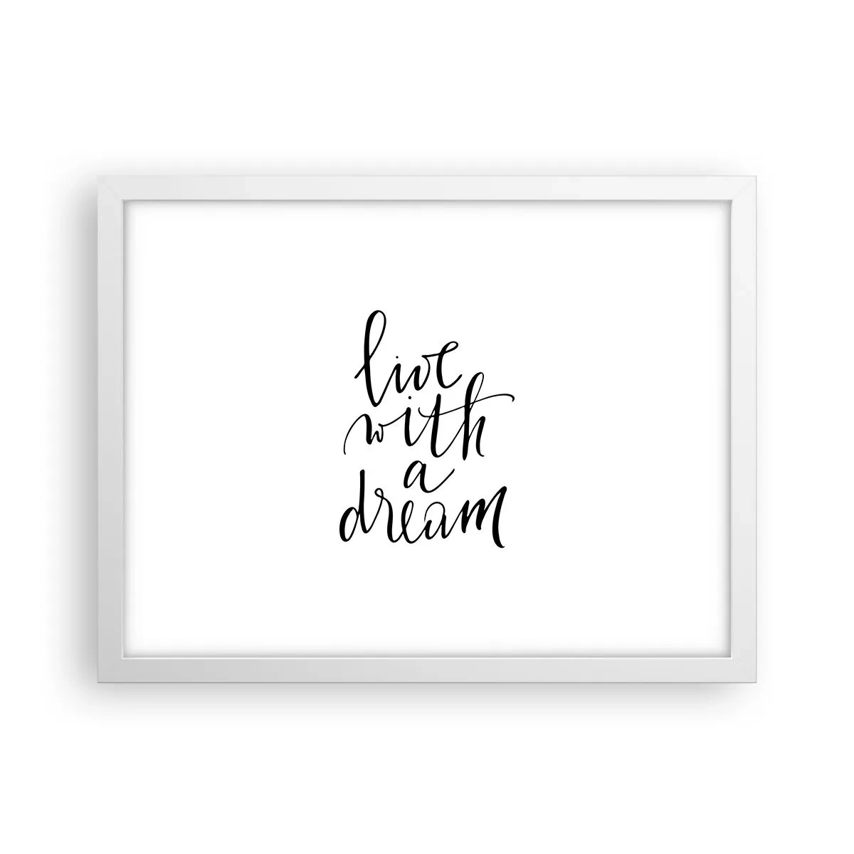 Plakat w białej ramie - Of course - 40x30 cm