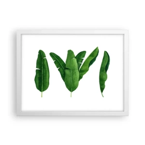 Plakat w białej ramie - Zielona symetria - 40x30 cm
