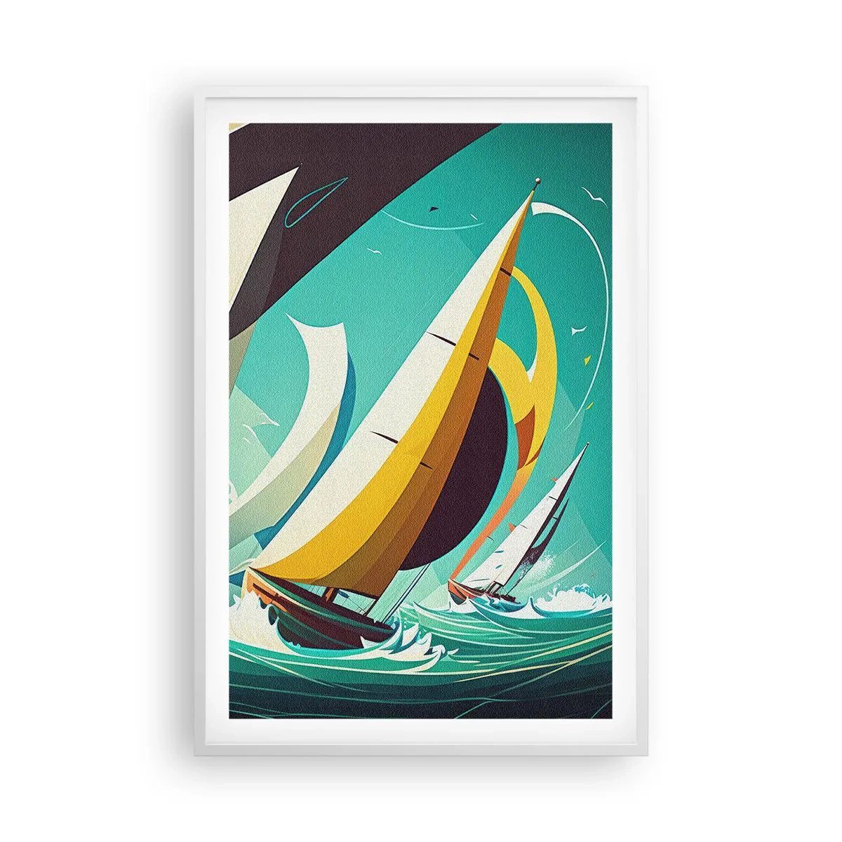 Plakat w białej ramie - Z żywiołami za pan brat - 61x91 cm