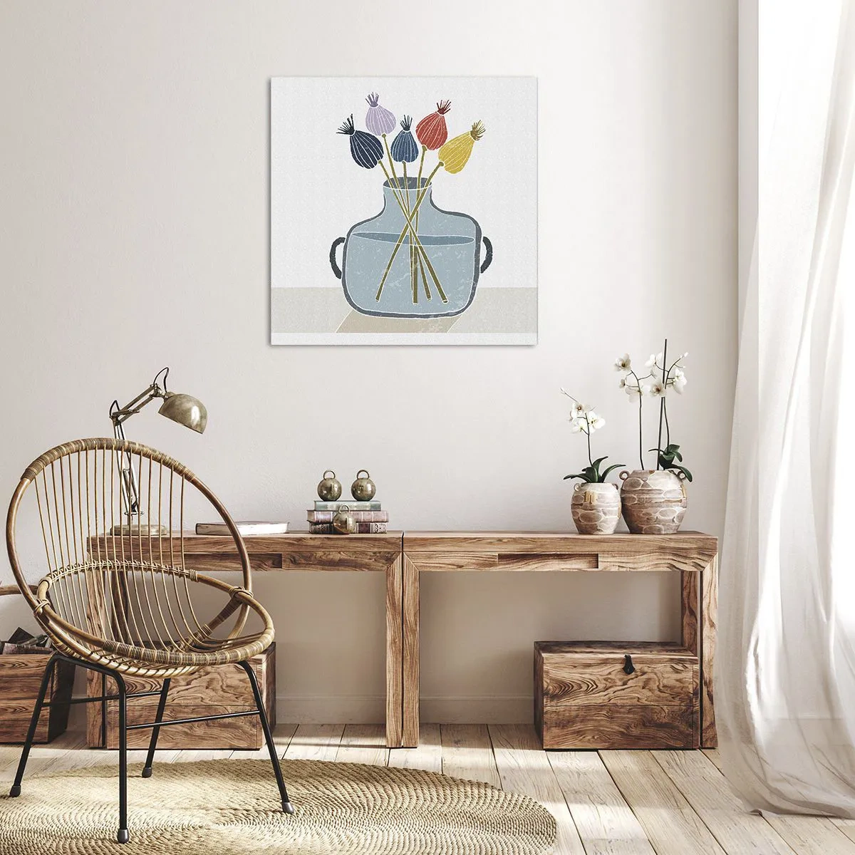 Obraz na płótnie - Jak makiem zasiał - 40x40 cm