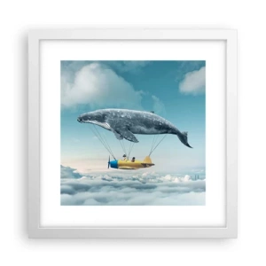 Plakat w białej ramie - Dlaczego nie? - 30x30 cm