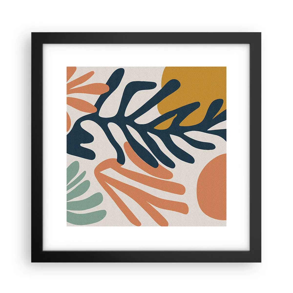 Plakat w czarnej ramie - Koralowe morza - 30x30 cm