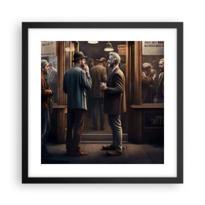 Plakat w czarnej ramie - Dobra chwila dnia - 40x40 cm