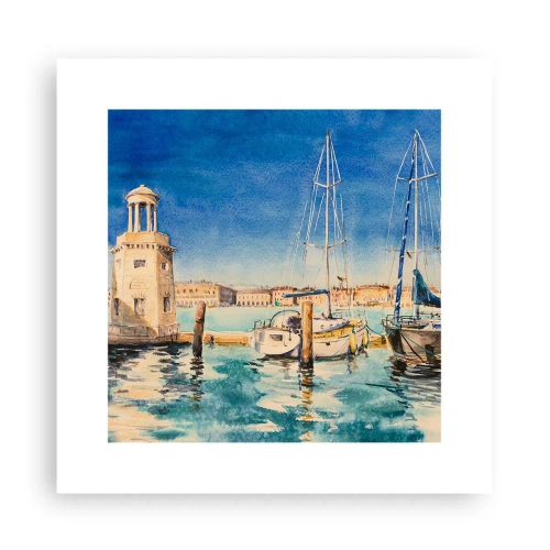 Plakat - Słoneczna laguna - 30x30 cm