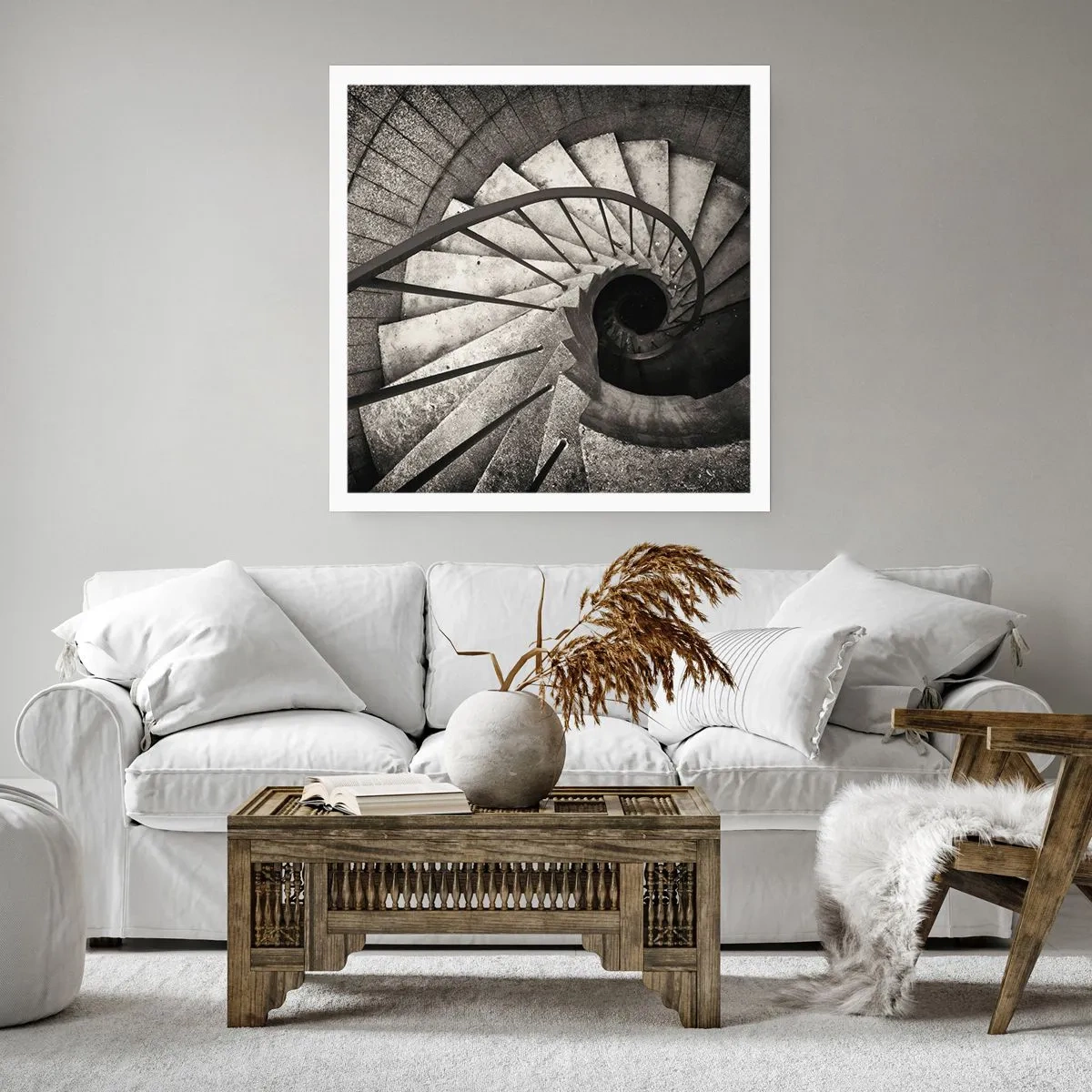 Plakat - Schodami w górę, schodami w dół - 40x40 cm