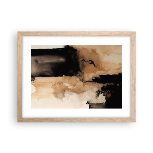 Plakat w ramie jasny dąb - Abstrakcja intrygująca - 40x30 cm