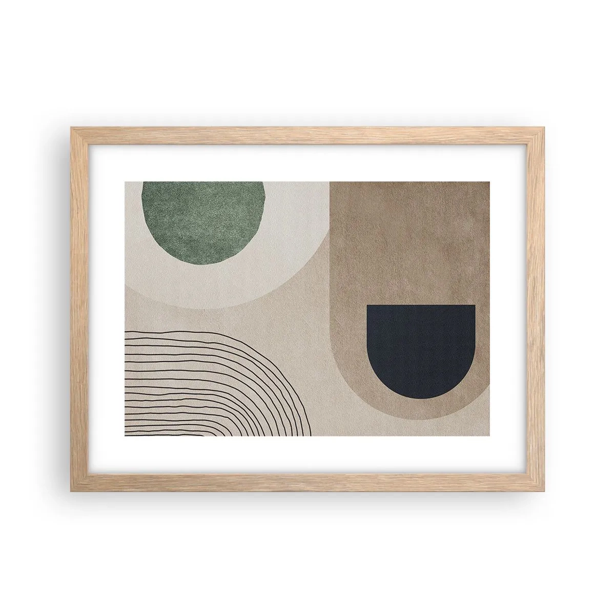 Plakat w ramie jasny dąb - Łagodność owalu - 40x30 cm