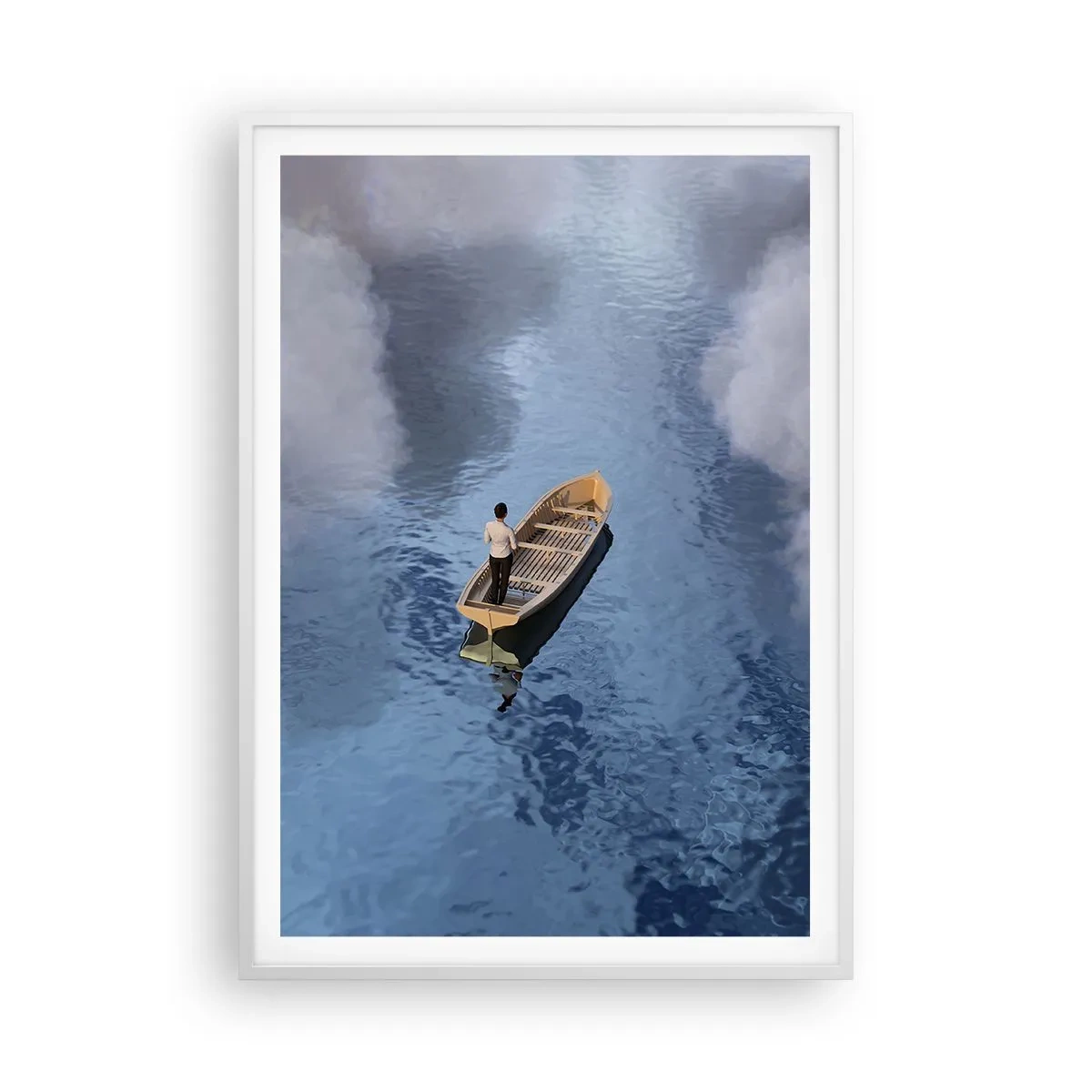 Plakat w białej ramie - Życie – podróż – niewiadoma - 70x100 cm