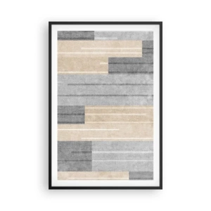 Plakat w czarnej ramie - Kompozycja: trzymać pion - 61x91 cm