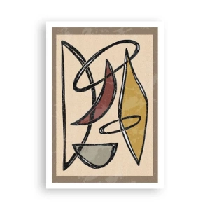 Plakat - Kompozycja – łuki i owale - 70x100 cm