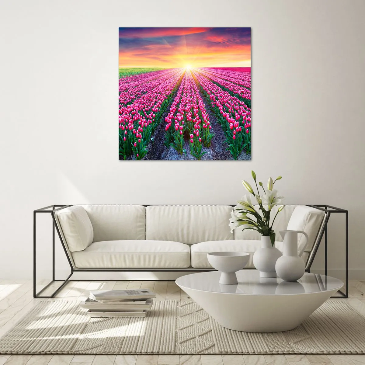 Obraz na szkle - Farma piękności - 70x70 cm