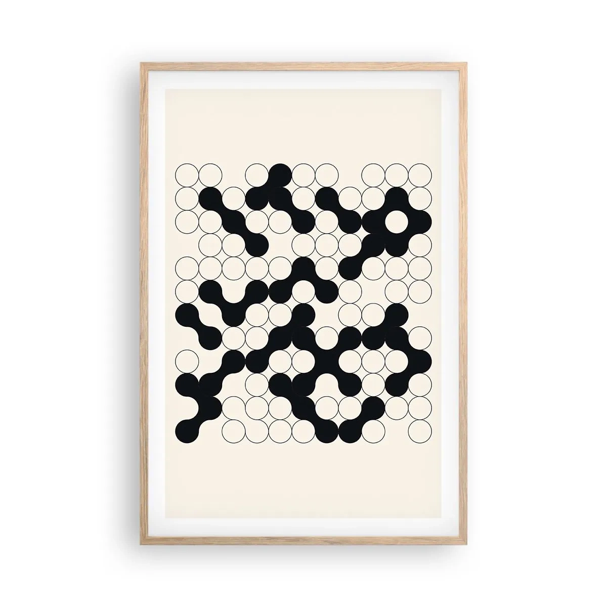 Plakat w ramie jasny dąb - Chińska gra – wariacja - 61x91 cm