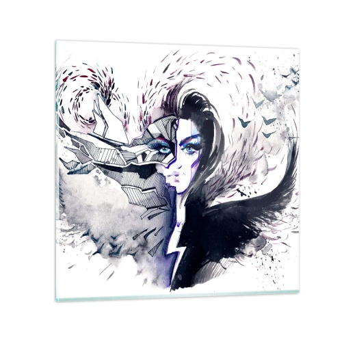 Obraz na szkle - Demoniczna i piękna - 70x70 cm