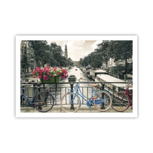 Plakat - Kolory amsterdamskiej ulicy - 91x61 cm