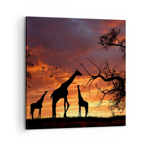 Obraz na płótnie - Mała kolacja w gronie najbliższych - 60x60 cm