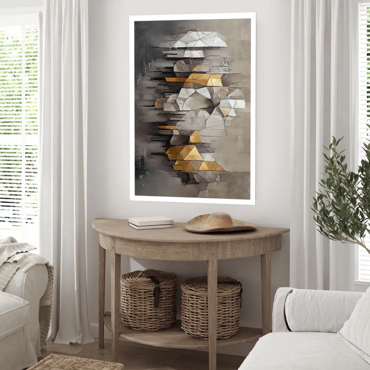 Plakat - Kompozycja z lodu i światła - 30x40 cm