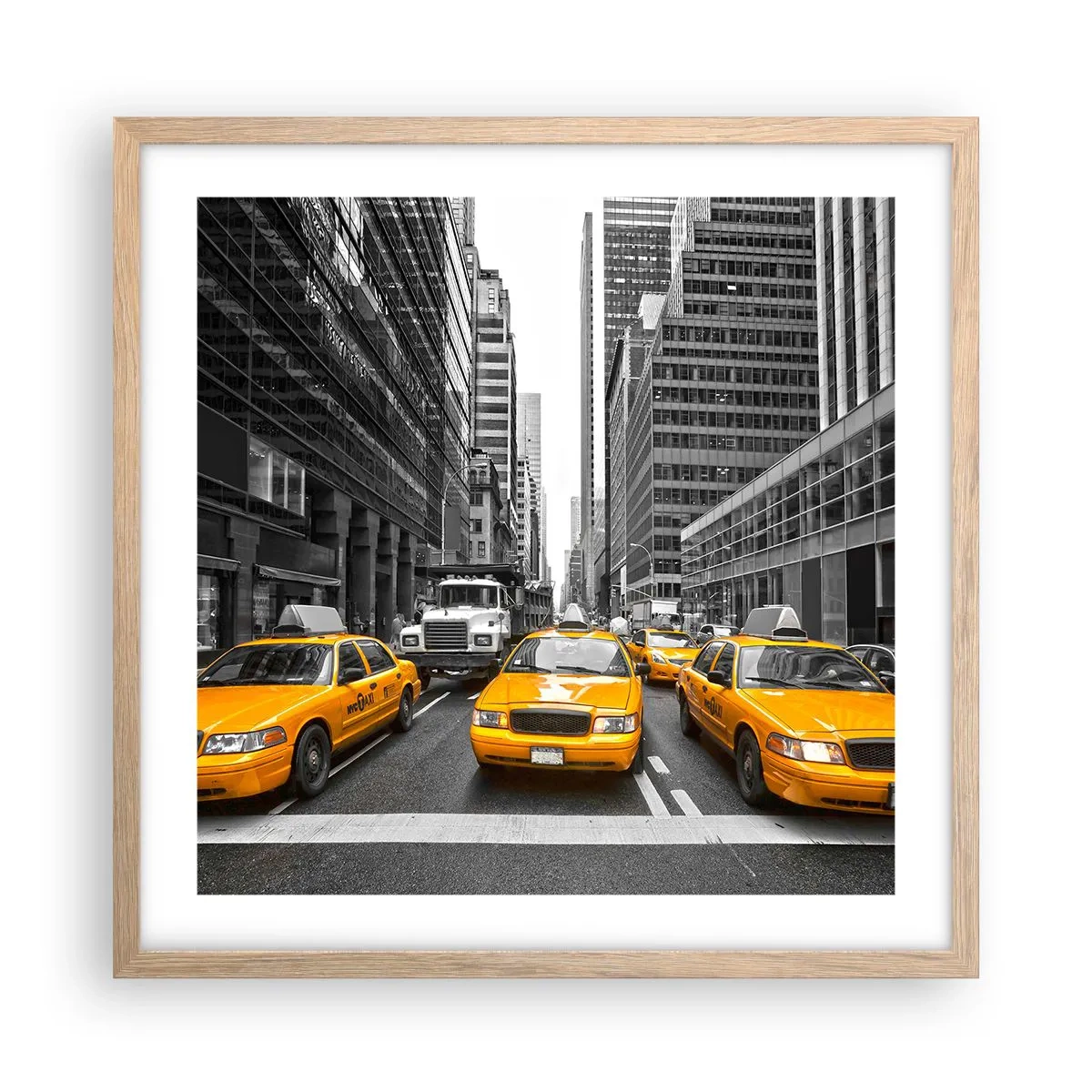 Plakat w ramie jasny dąb - To my ubarwiamy miasto - 50x50 cm