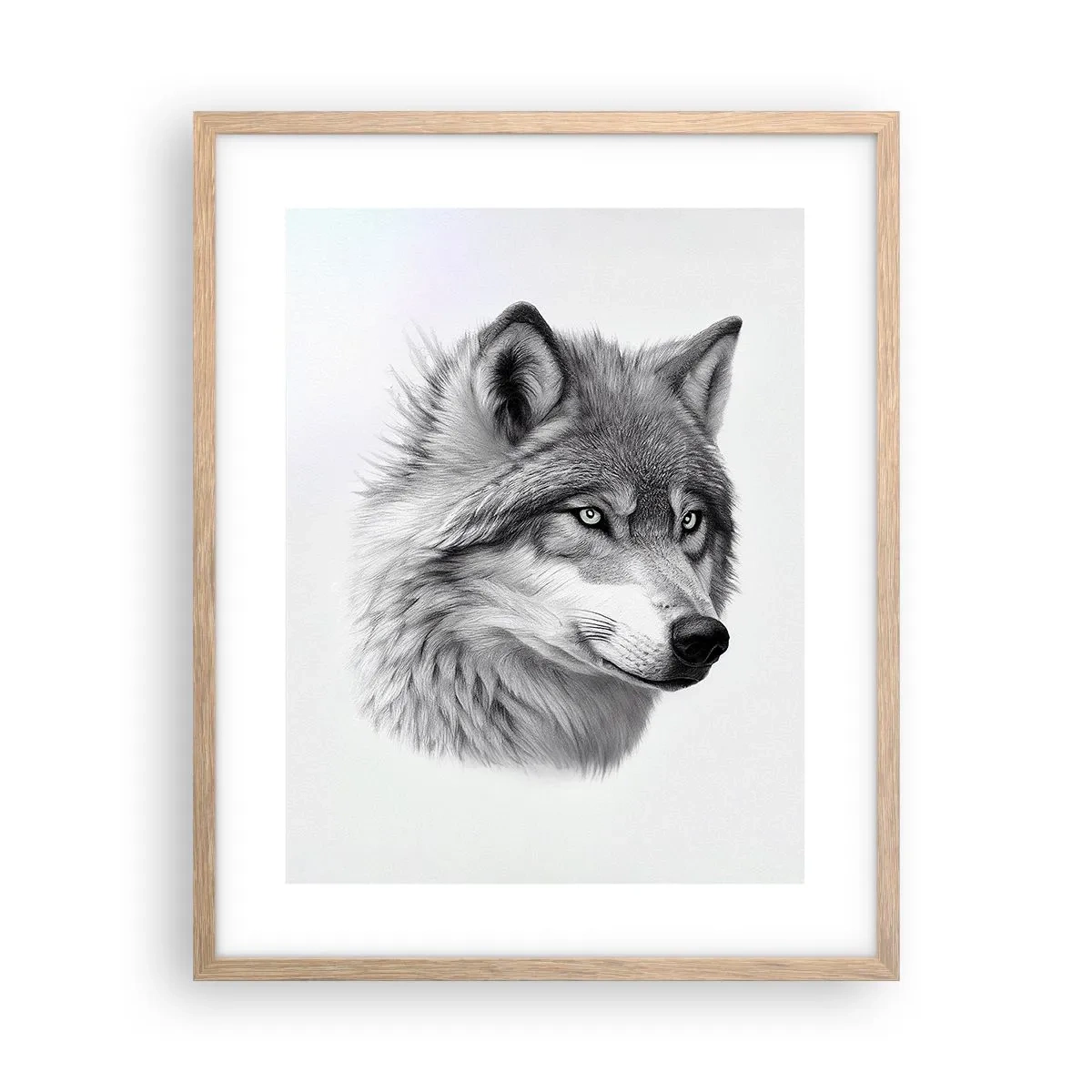 Plakat w ramie jasny dąb - Alfa – bez wątpienia - 40x50 cm