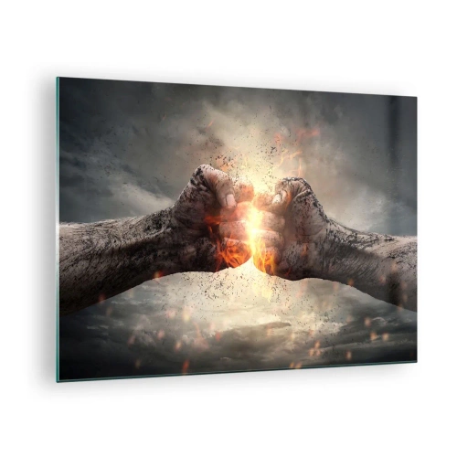 Obraz na szkle - Stań do walki - 70x50cm - Stań do walki - Nowoczesna dekoracja ścienna do salonu i sypialni ARTTOR