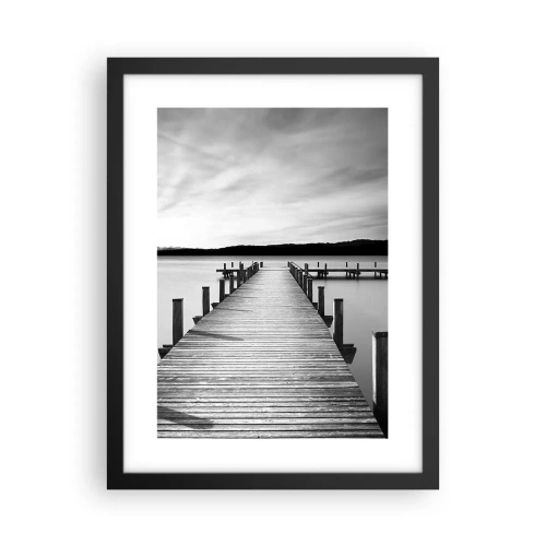 Plakat w czarnej ramie - U wodopoju – spokoju - 30x40 cm