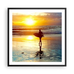 Plakat w czarnej ramie - Powrót wojownika - 60x60 cm