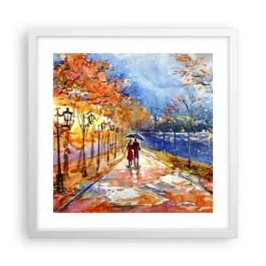 Plakat w białej ramie - Razem do granicy czasu - 40x40 cm