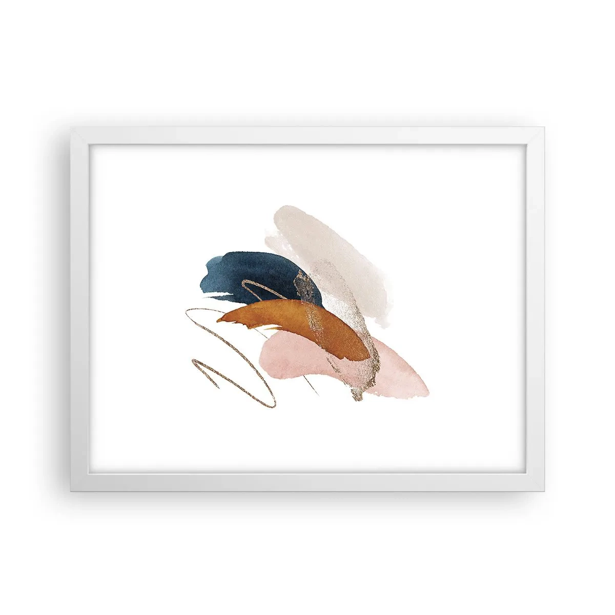 Plakat w białej ramie - Kompozycja uskrzydlona - 40x30 cm