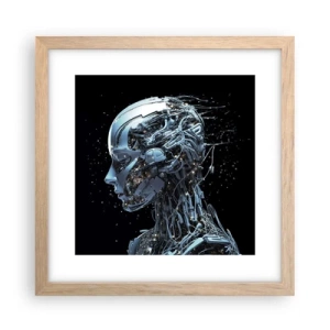 Plakat w ramie jasny dąb - Technologia jest kobietą - 30x30 cm