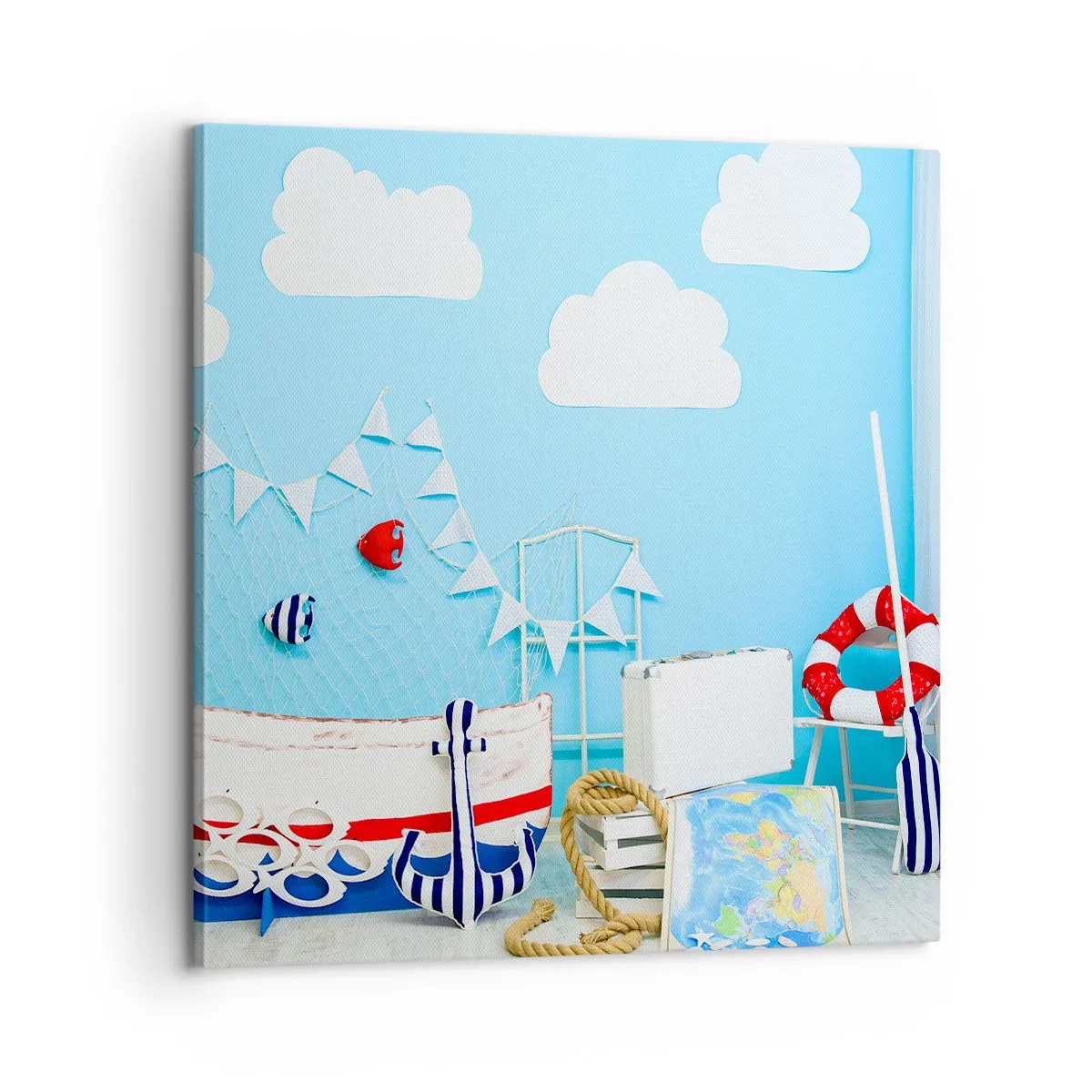 Obraz na płótnie - Dziecięca tęsknota do przygody - 60x60 cm