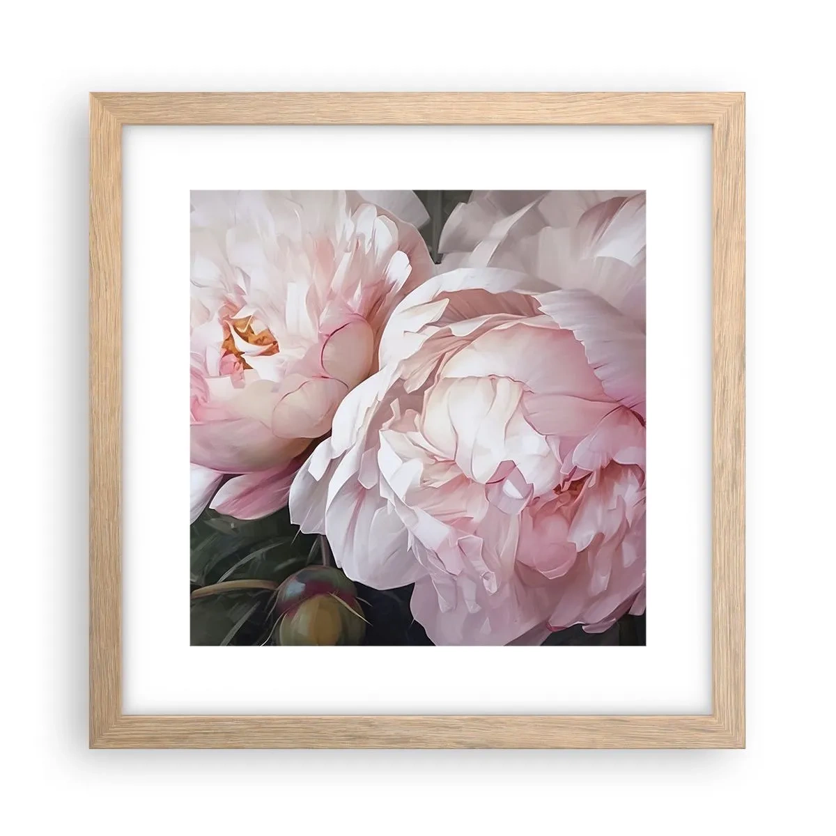 Plakat w ramie jasny dąb - Zatrzymane w rozkwicie - 30x30 cm