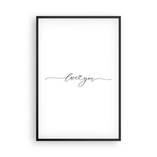 Plakat w czarnej ramie - Czarno na białym - 61x91 cm