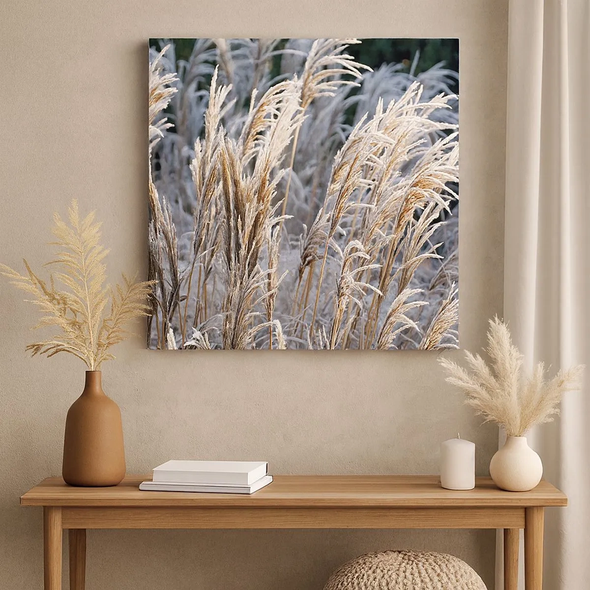 Obraz na płótnie - Szronem ustrojone - 30x30 cm