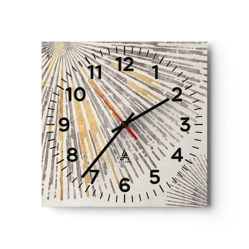 Zegar ścienny - Uroda promienia - 40x40 cm