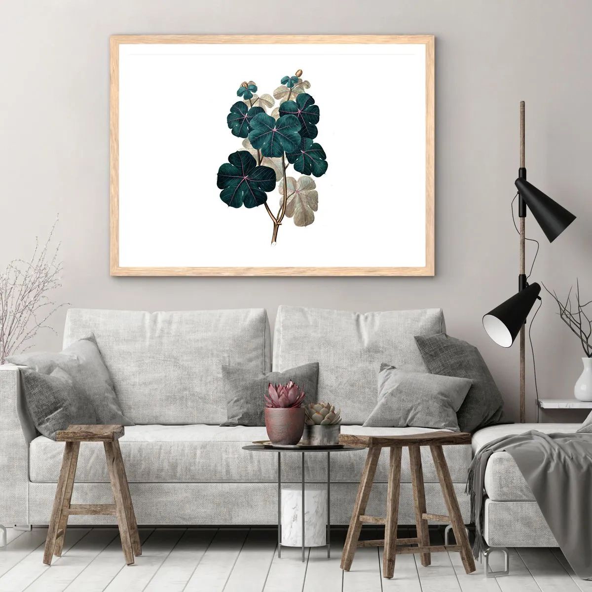 Plakat w ramie jasny dąb - Ze starego zielnika - 100x70 cm