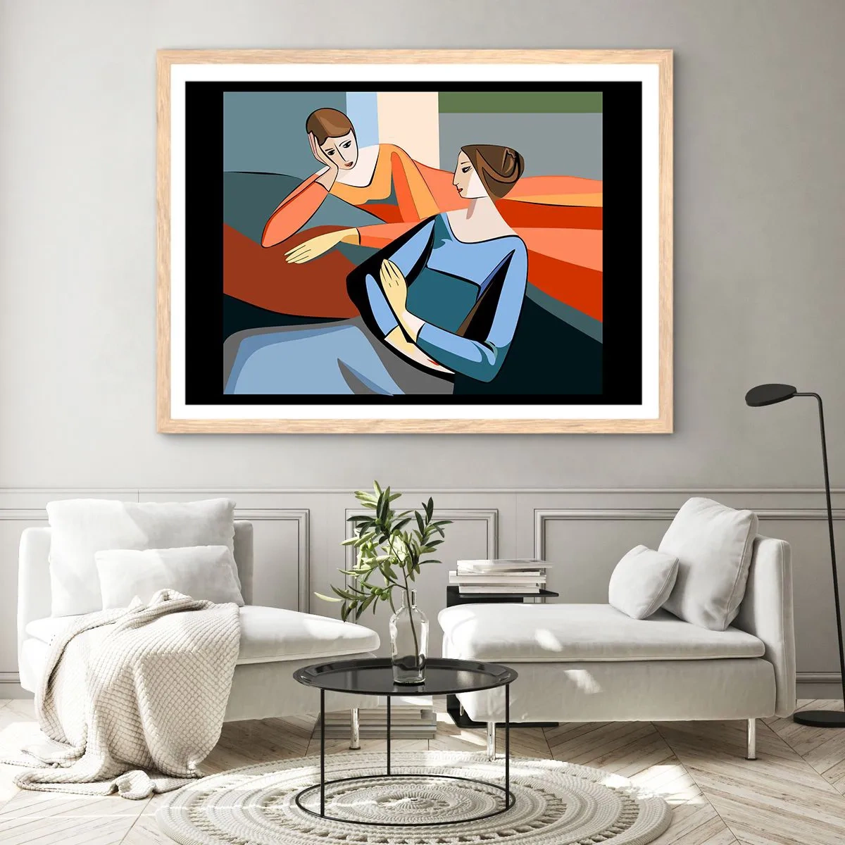 Plakat w ramie jasny dąb - Chwila zwierzeń - 40x30 cm