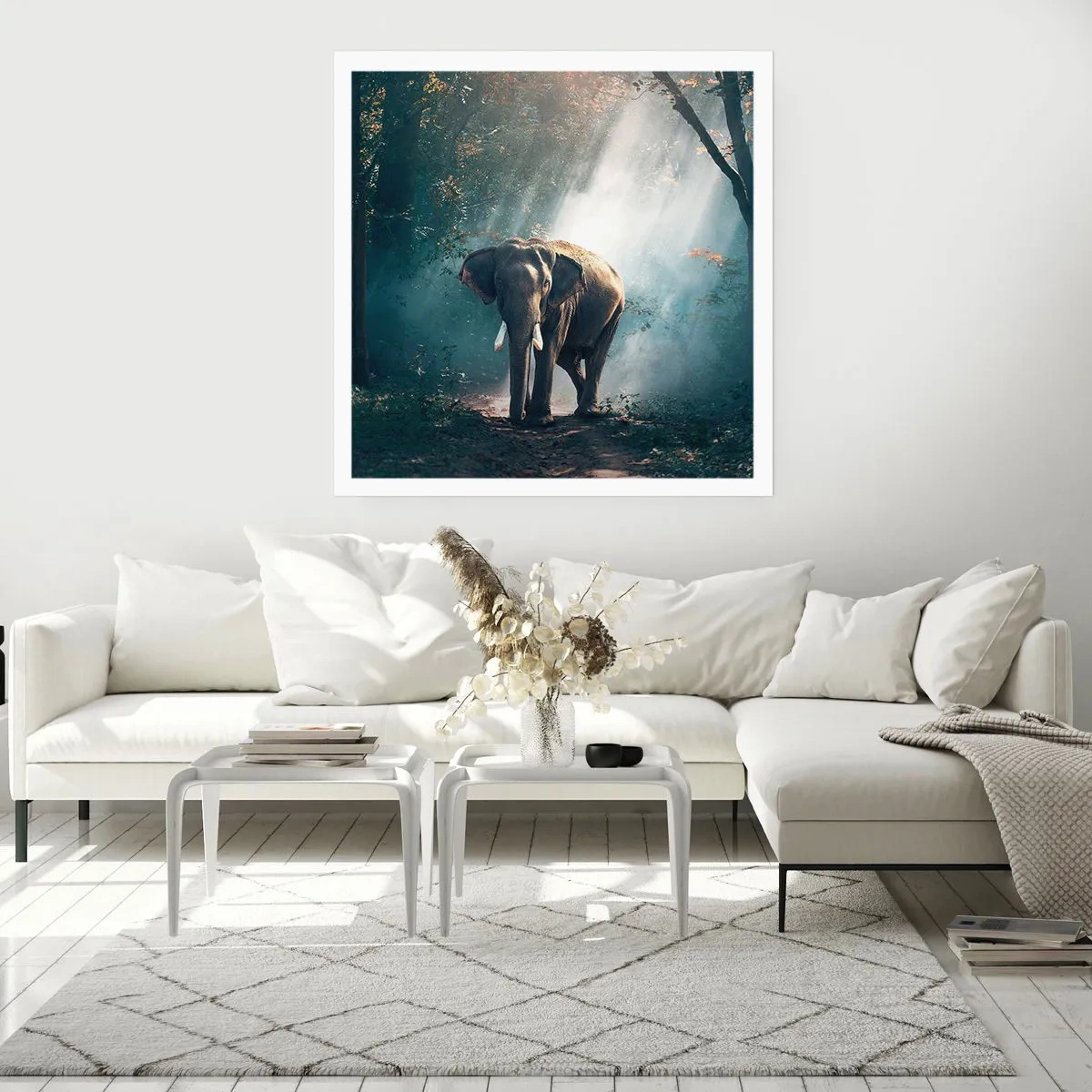 Plakat - Spokojna przechadzka - 60x60 cm