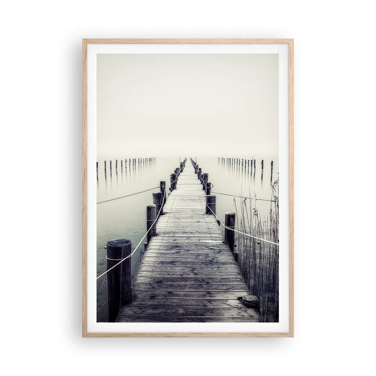 Plakat w ramie jasny dąb - Zanurz się w spokoju - 70x100 cm