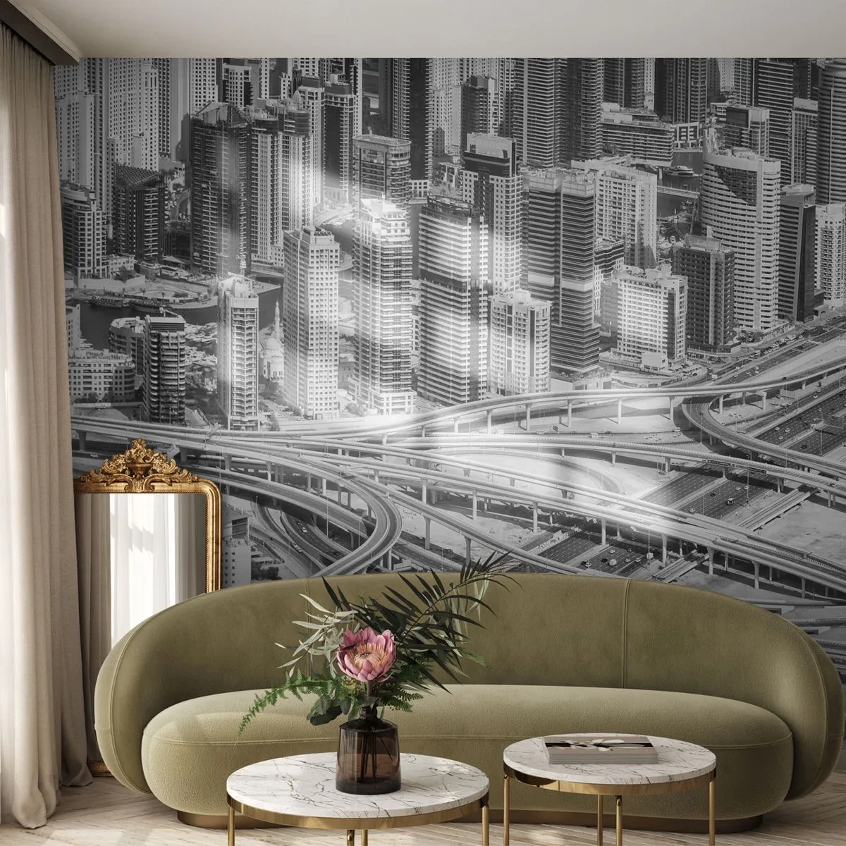 Fototapeta Premium Sand - Dubaj – miasto niemożliwe - Miasto, Architektura, Metropolia - 150x105 cm