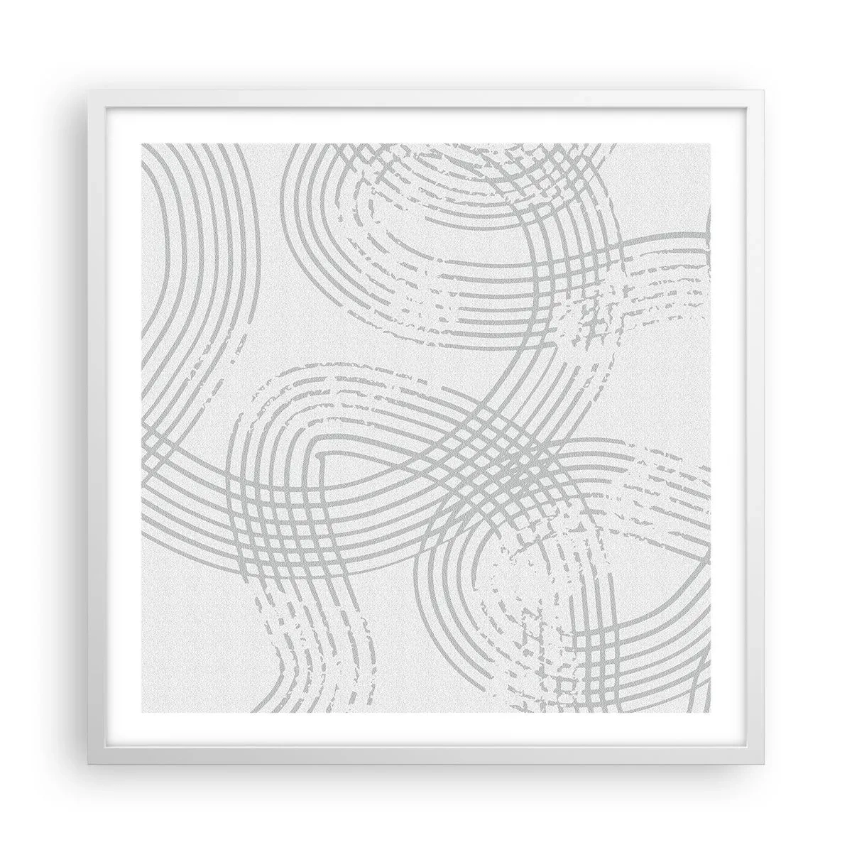 Plakat w białej ramie - Nie ma prostej drogi - 60x60 cm