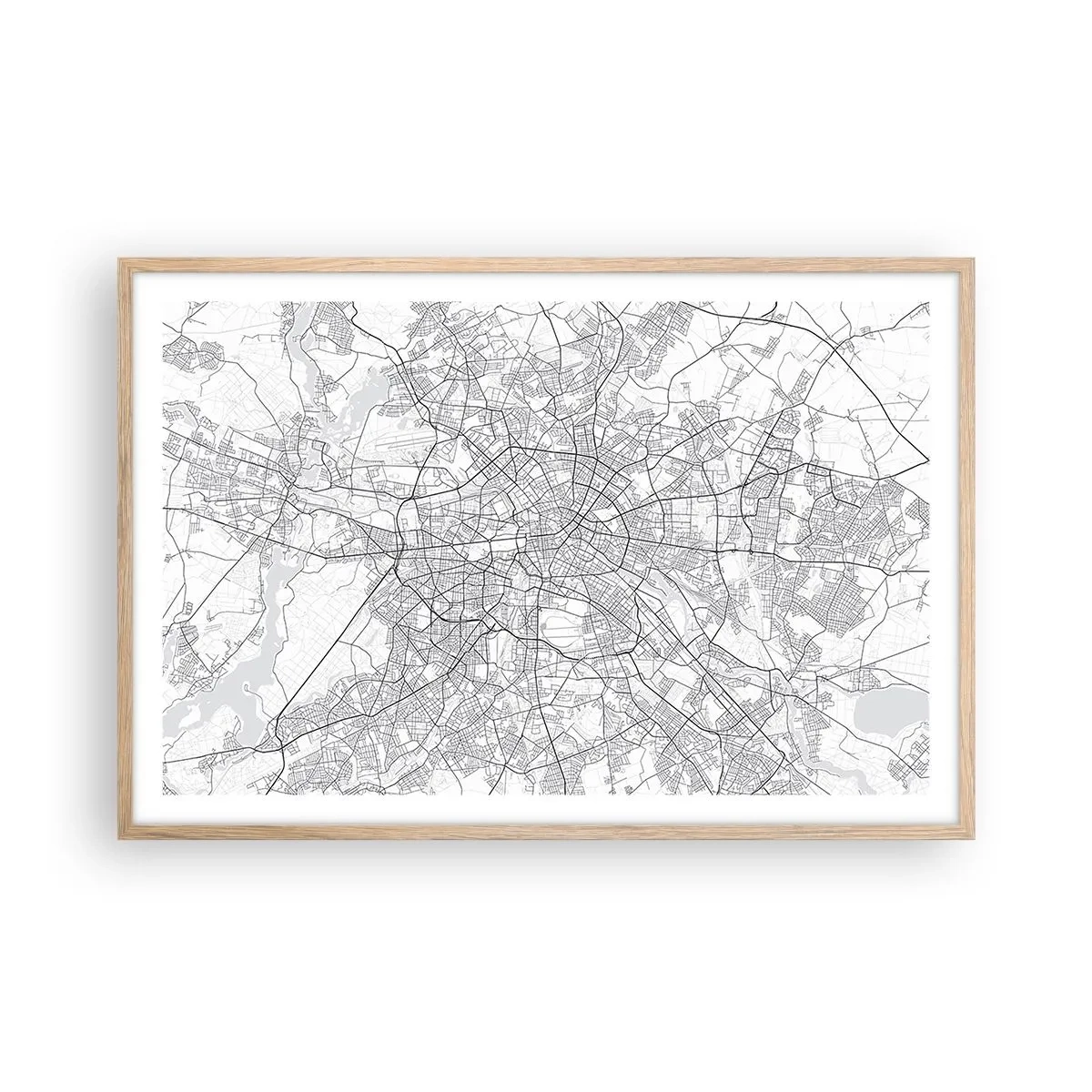Plakat w ramie jasny dąb - Kwiat Berlina - 91x61 cm