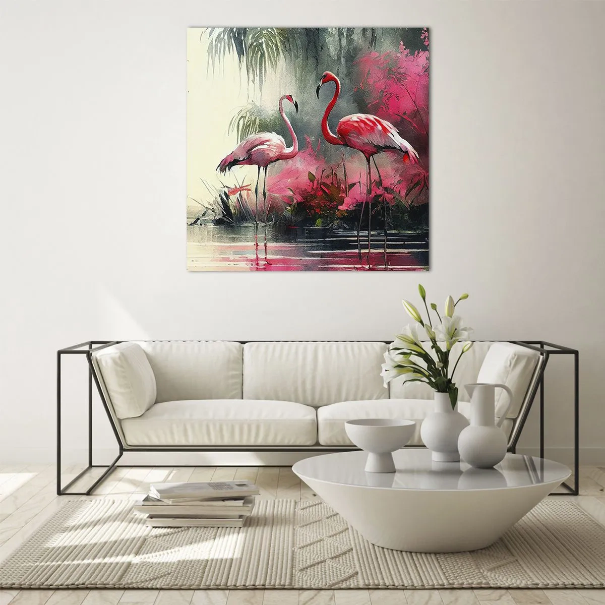 Obraz na szkle - Lekcja naturalnego wdzięku - 60x60 cm