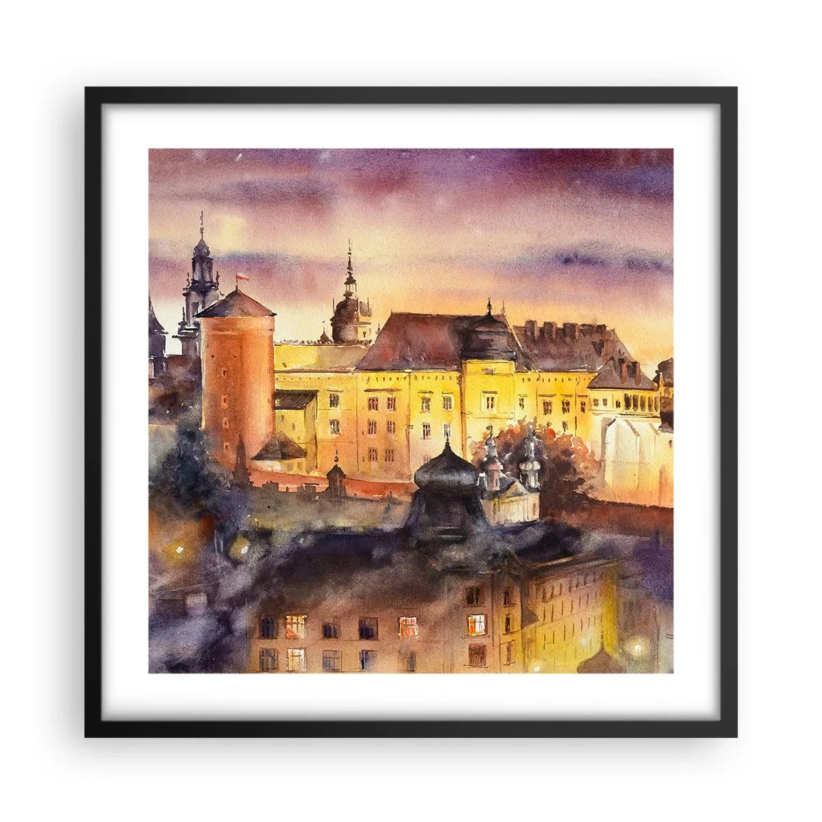 Plakat w czarnej ramie - Historia i baśń - 50x50 cm