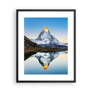 Plakat w czarnej ramie - Dwa światy - 40x50 cm