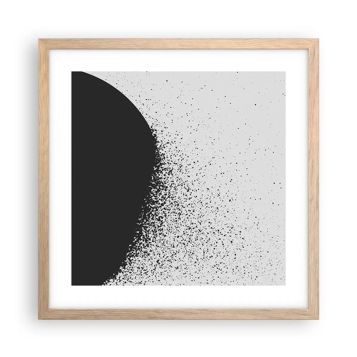 Plakat w ramie jasny dąb - Ruch cząsteczek - 40x40 cm