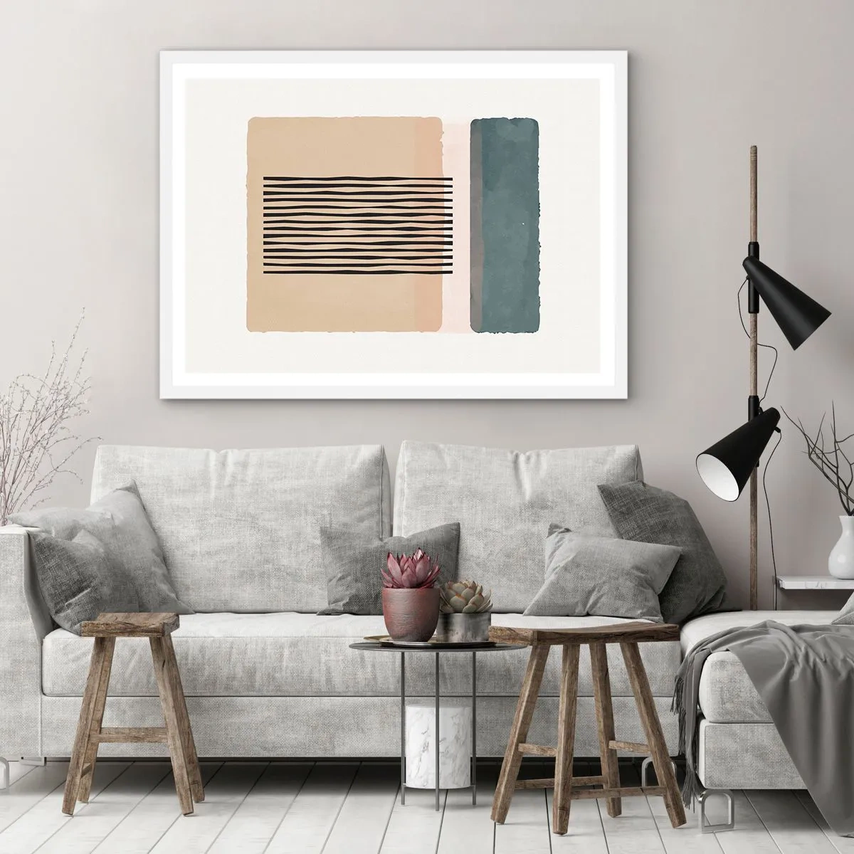 Plakat w białej ramie - Wszystko w porządku - 100x70 cm