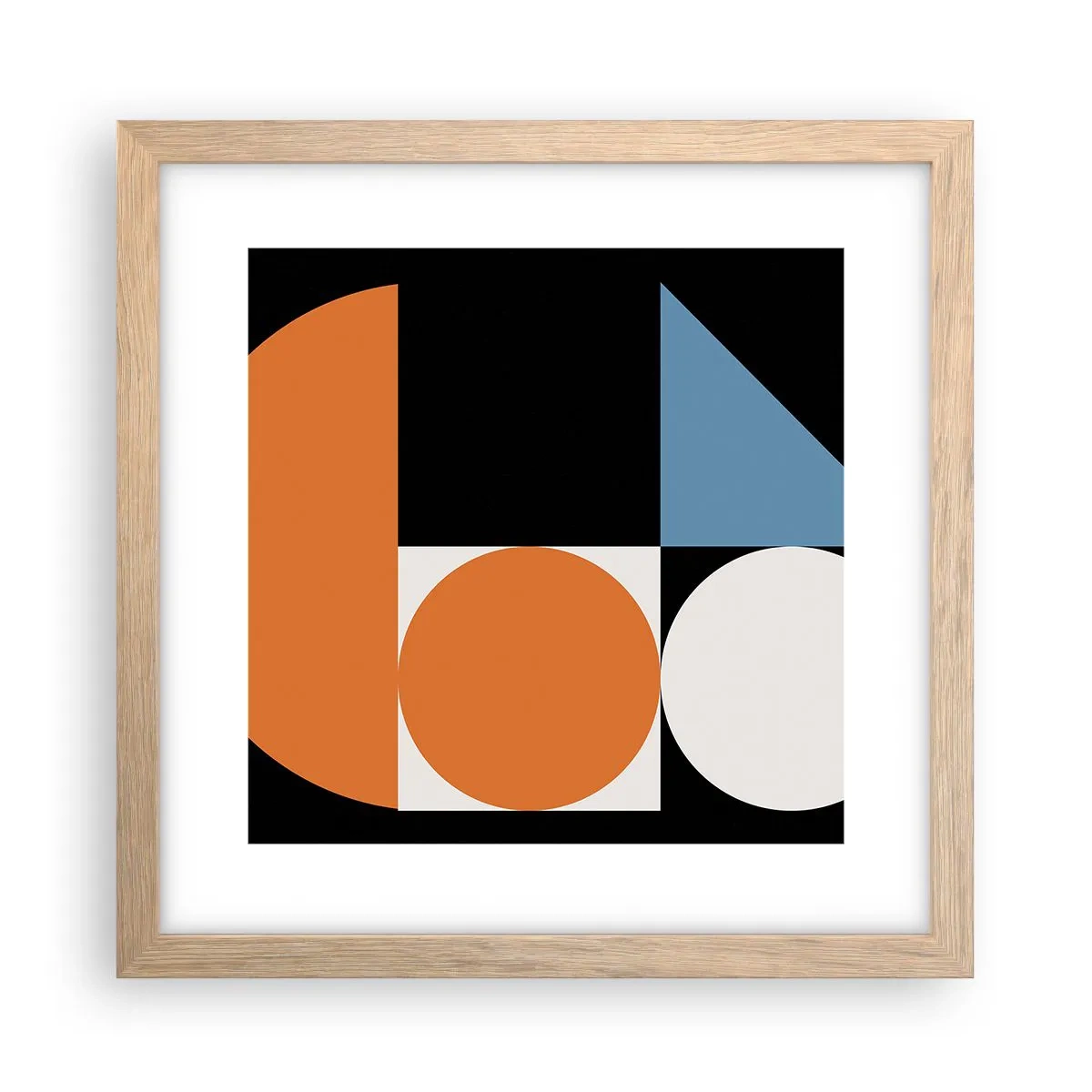 Plakat w ramie jasny dąb - Układ figurowy - 30x30 cm