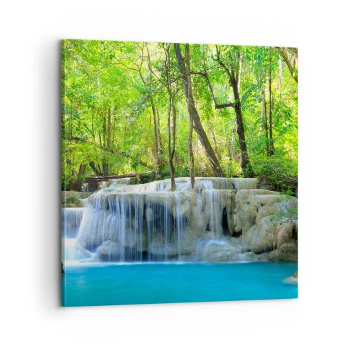 Obraz na płótnie - Utonąć w turkusie i w zieleni - 60x60 cm