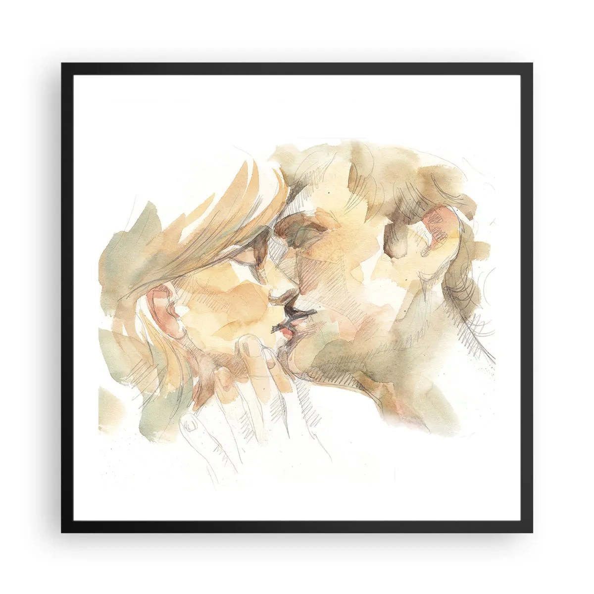 Plakat w czarnej ramie - Odnaleziona połowa? - 60x60 cm