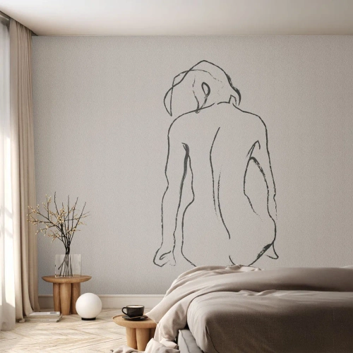 Fototapeta na wymiar Premium Canvas - Akt dziewczęcy - Akt, Kreska, Rysunek