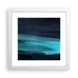 Plakat w białej ramie - Popłyń z nurtem - 30x30 cm